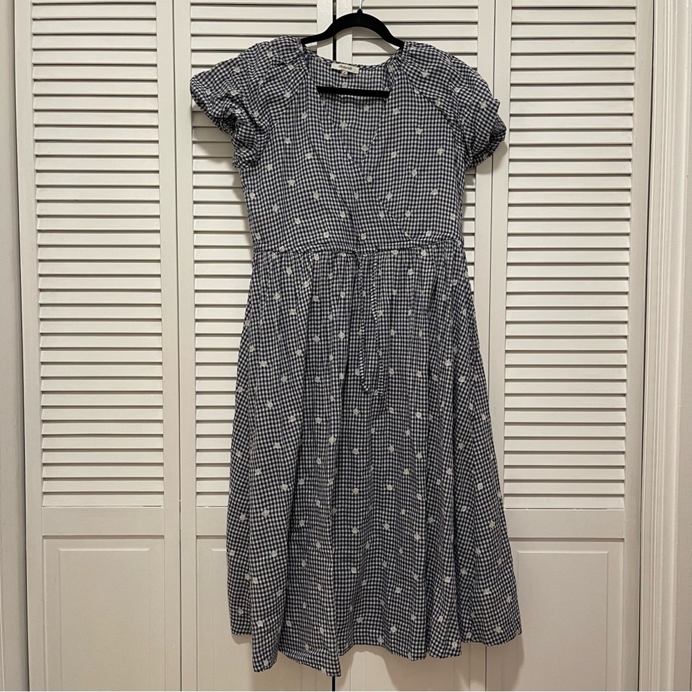 Madewell polka dot midi dress